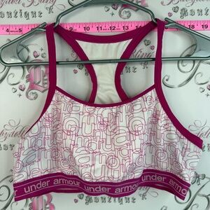 Under Armour bra sports racerback  Women's Pink Logo Sports Bra - Racerback